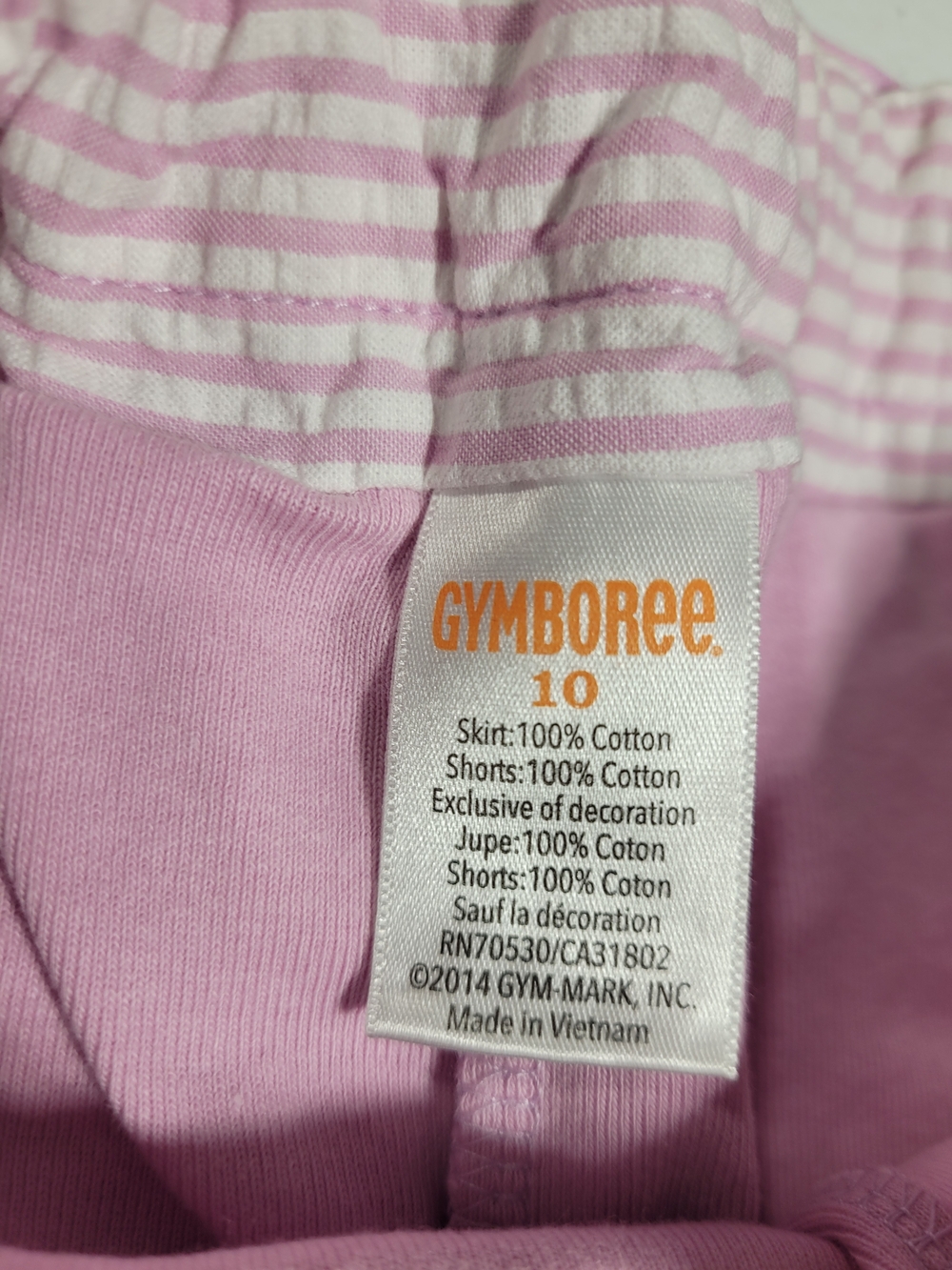 Gymboree Pink Striped Seersucker Skort with Bow Belt - Picture 4 of 5